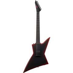 Ltd LTD EXL-7 Baritone Black Metal Red Burst Satin - Vue 1